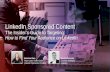 Live Webinar: LinkedIn Sponsored Content - The Insider's Guide to Targeting: How to Find Your Audience on LinkedIn