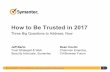 How to be trusted in 2017