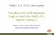 Eaquals 2014   teaching life skills with mec (rebecca evans)