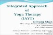 Integrated Approach of Yoga Therapy By Mr. Devang Shah