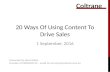 20 ways of using content to drive sales