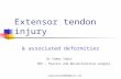 extensor tendons injury and deformity