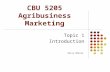 Introduction to agribusiness marketing