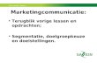 Marketingcommunicatie 03 20150902 segmentatie en doelgroepkeuze