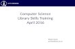 Computer Science masters library training UCT