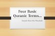 Four basic quranic terms