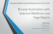 Browser Automation with Selenium WebDriver and Page Objects