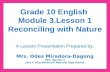English Grade 10.Module 3 Lesson 1