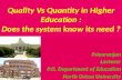 Quality vs quantity in higher education