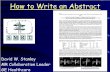 How to Write an Abstract - ismrm