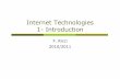 Internet Technologies 1- Introduction
