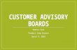Best Practices for Customer Advisory Boards (ProductCamp Boston 2016)