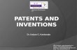 Dr  Kalyan C  Kankanala - Patents and Inventions