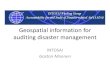 Geospatial information for auditing disaster management