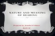 nature and meaning of reading
