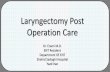 Laryngectomy post op