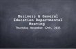 Business dep meeting 11122015