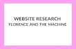 Website Research Florence & The Machine