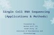 Single cell RNA sequencing; Methods and applications