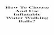 How To Choose And Use Inflatable Water Walking Balls