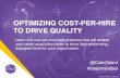OPTIMIZING COST-PER-HIRE TO DRIVE QUALITY