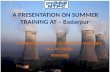 Summer training at NTPC Badarpur ppt