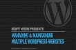 Managing & Maintaining Multiple WordPress Websites