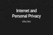 Internet and Personal Privacy
