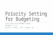 Priority Setting for Budgeting 11.17.14