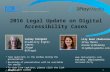 2016 Legal Update on Digital Accessibility Cases