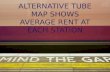 Alternative tube map shows average rent at each station