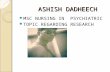 Ashish Dadheech PRESENT TOPIC NURSING RESEARCH
