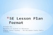 5 e lesson plan format