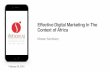 Effective Digital Marketing In The Context of Africa
