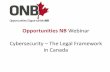 ONB Webinar: Cybersecurity - The Legal Framework in Canada