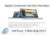 Apple customer service number toll free 18006360917