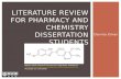 Literature Review for Pharmacy and Chemistry dissertation students 2016