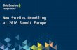 New Studies Unveiling at 2016 Summit Europe
