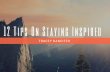 Tracey Rancifer: 12 Tips on Staying Inspired