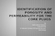 Identification of porosity and permeability for the core