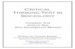 PDF| Critical Thinking Test in Sociology