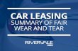 Car Leasing Fair Wear and Tear Summary