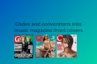 Codes and conventions into music magazine front covers