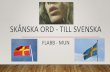 Skånska ord   till svenska pdf