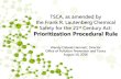 Amended TSCA - Prioritization Procedural Rule