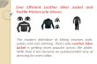 Ever efficient leather biker jacket and textile motorcycle gloves