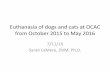 Euthanasia of dogs and cats at OCAC from October 2015 to May 2016