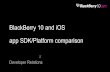 BlackBerry10 and iOS app SDK/Platform Comparison