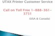 UTAX Printer customer service 1 888 361 3731 TOLL FREE California UTAX Printer Tech Support Phone Number
