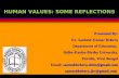Human Values: Some Reflections By Dr. Santosh Kumar Behera ppt